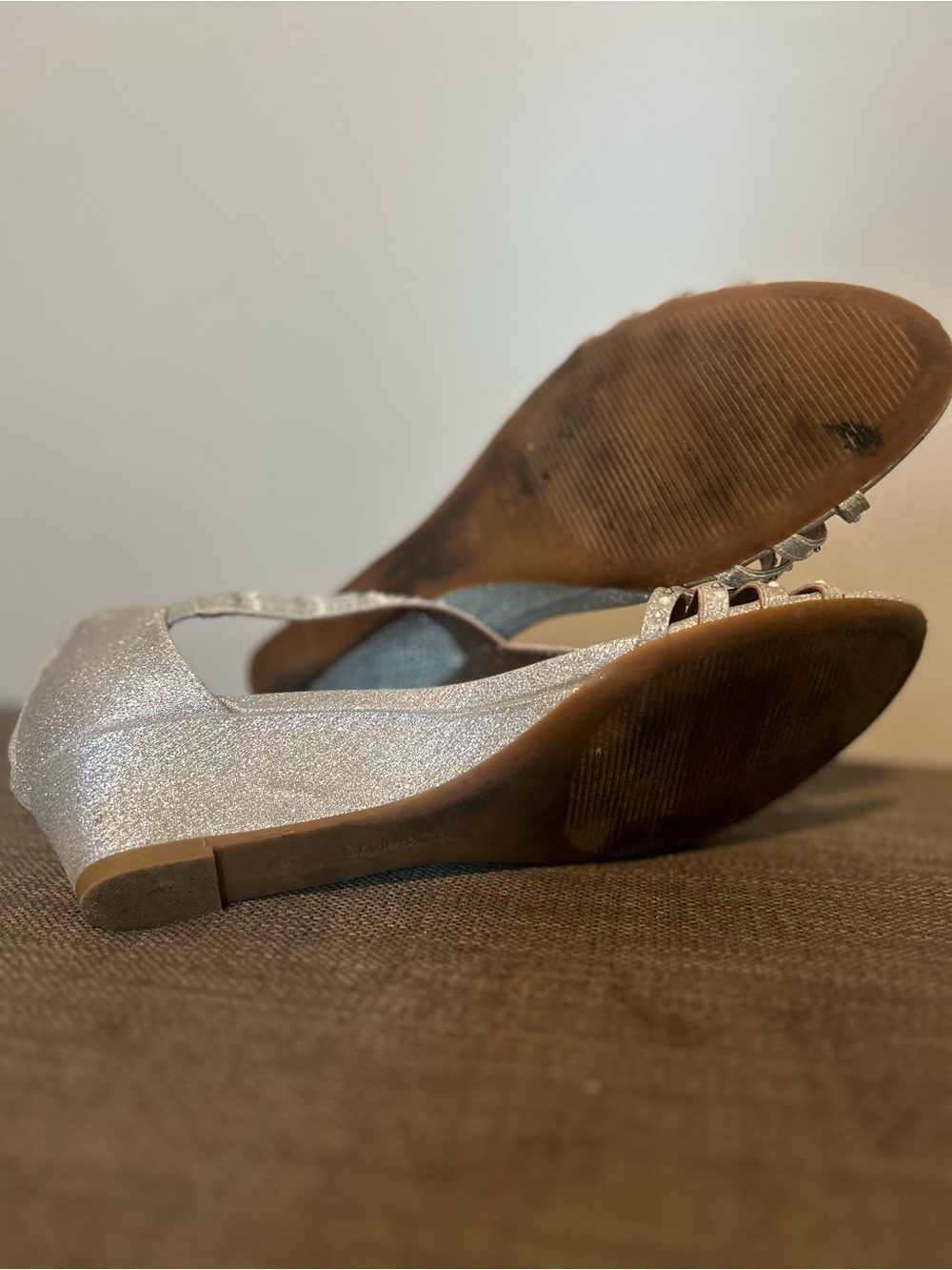 Style & Co. Sparkle Strappy Evening Sandals - Silver - Picture 7 of 9